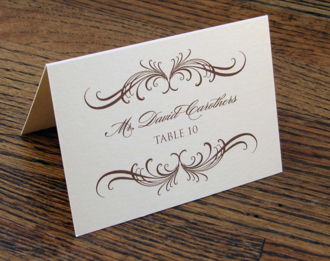 Place Cards Wedding Size